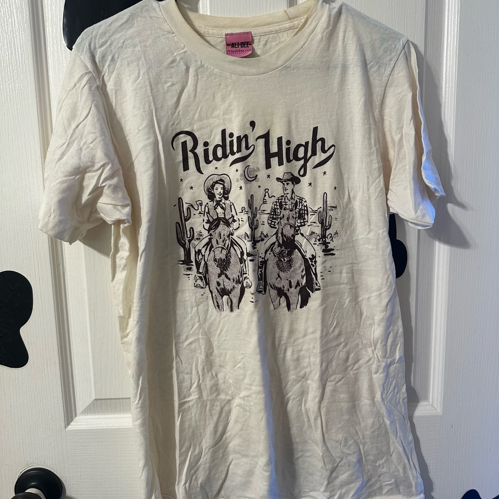 Ridin' High Cream Graphic Tee